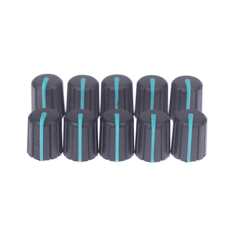 10Pcs Soft Rubber Half Shaft Knob Potentiometer Knob 180 Degree D-Shaped Knob