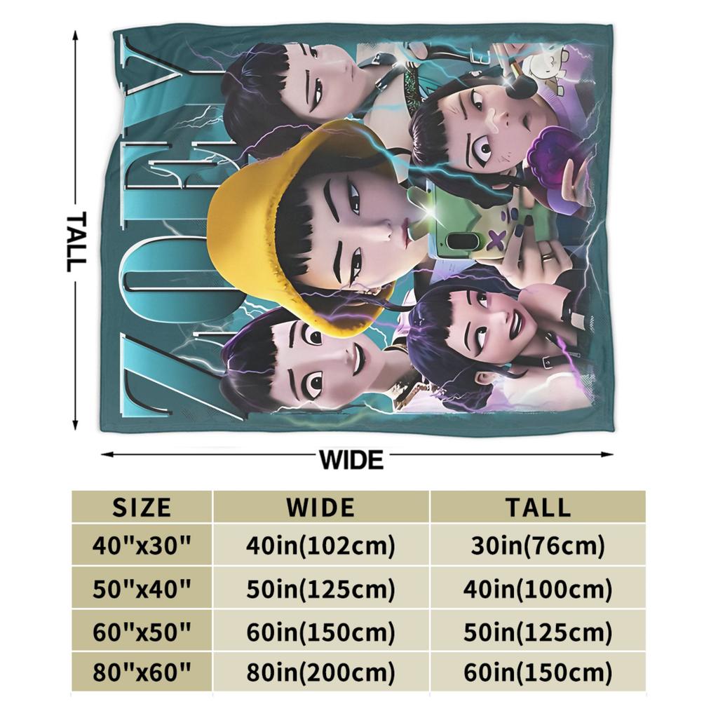 ZOEY HUNTRX - HUNTRIX K-Kpop D-Demon H-Hunters Flannel Throw Blankets  Blanket for Home Outdoor Warm Bed Rug,