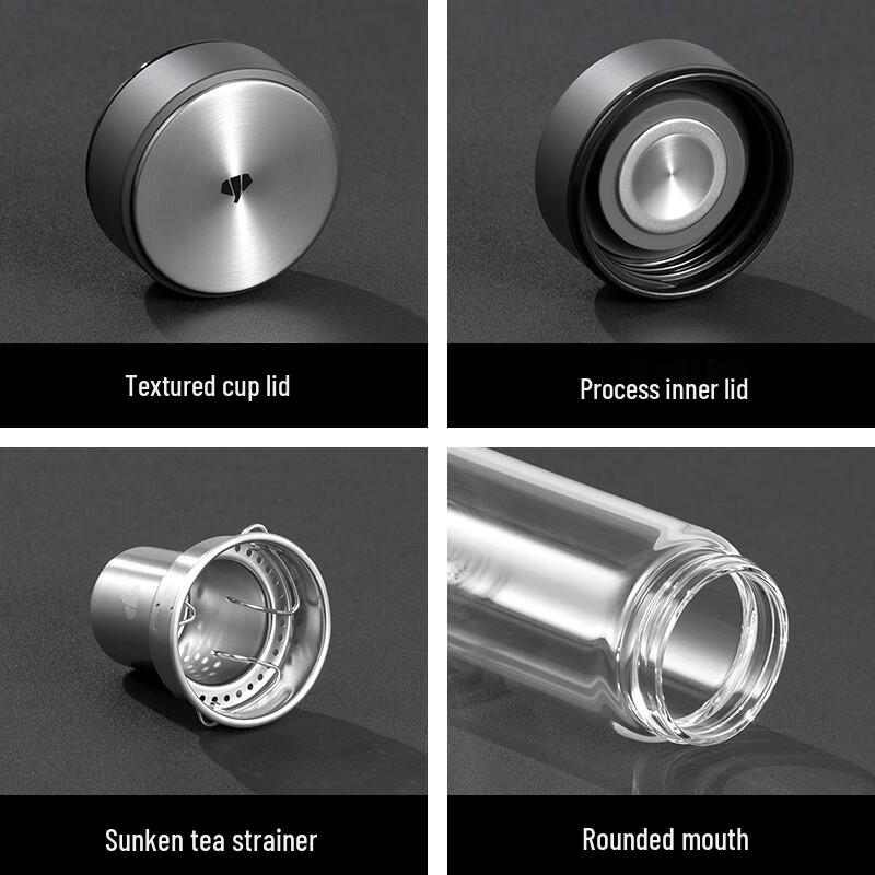 WANXIANG Portable Glass Tea Infuser Bottle