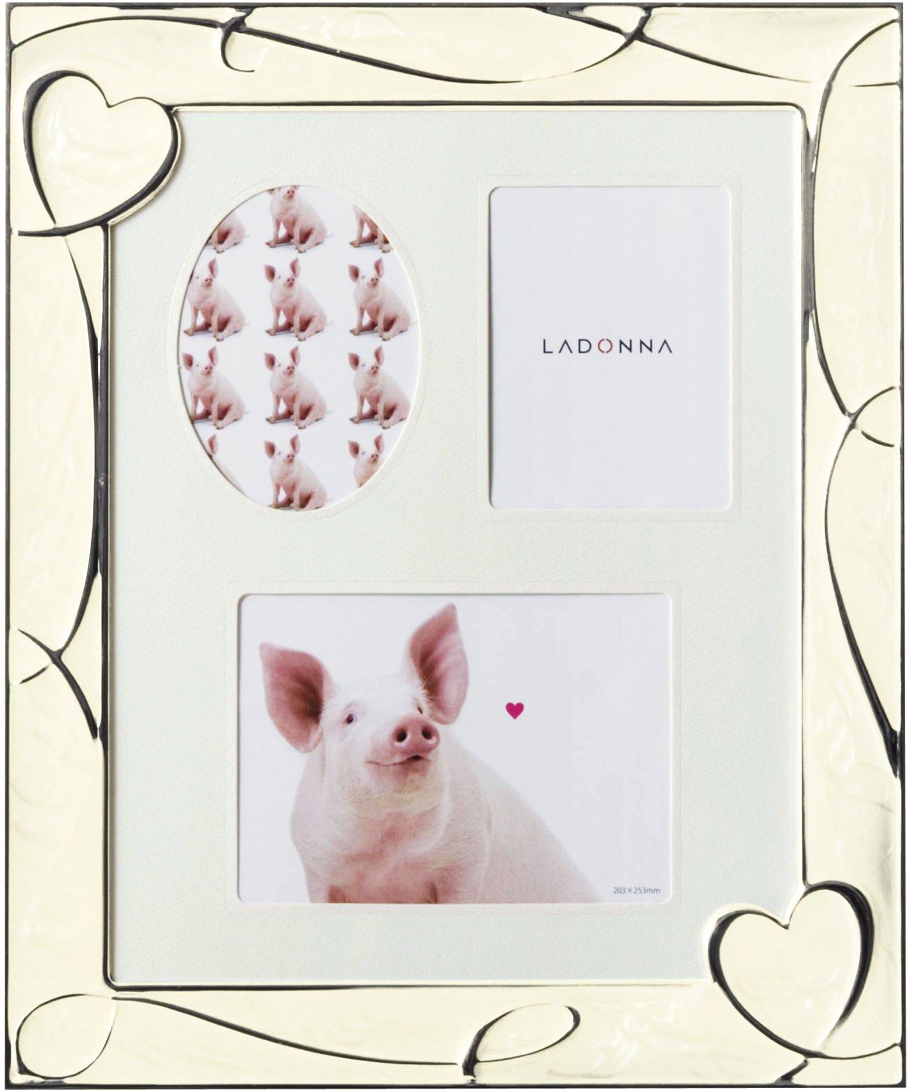 

LADONNA Living Photo Frame, White, 6-cut, 3-window, NP08-06-WH белый