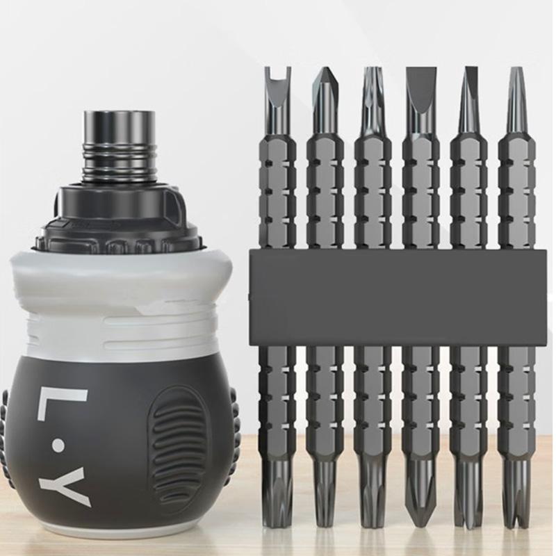 Mini Ratchet Precision Screwdriver Set Magnetic 13 In 1 Telescopic Labor-Saving Dual-purpose Phillips Screwdriver Manual Tools