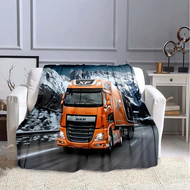 DAF Throw Blanket Truck Super Soft For Auto Parts Modern Cartoon Blanket Bedspread Throw Travel Dropship