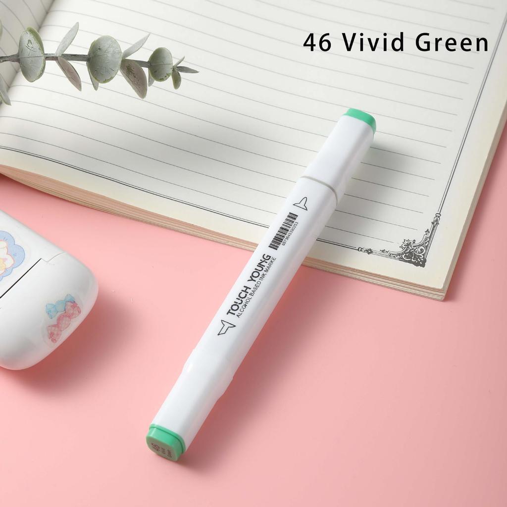 6th Gen Double Tip White Square Barrel Oil-Based Marker for Drawing & Hand-Painting