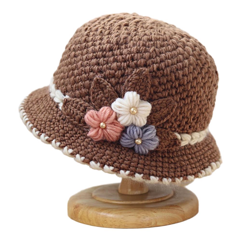 Handmade Crochet Knit Bucket Hat With Flower - Warm & Stylish, The Viral Must-Have Winter Hat For Women And Mom