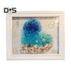 1 Set DIY Sea Glass Art Kit with Wooden Frame Handmade Seaglass Wall Art Decoration Framed Sea Glass Artwork Desktop Decoration Birthday Gift