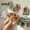 Vintage House Magnet Refrigerator Magnet, Colorful Fairy Tale Town Metal Cabinet Magnets Fridge Magnetic Kitchen Decoration Accessories Miniature Home