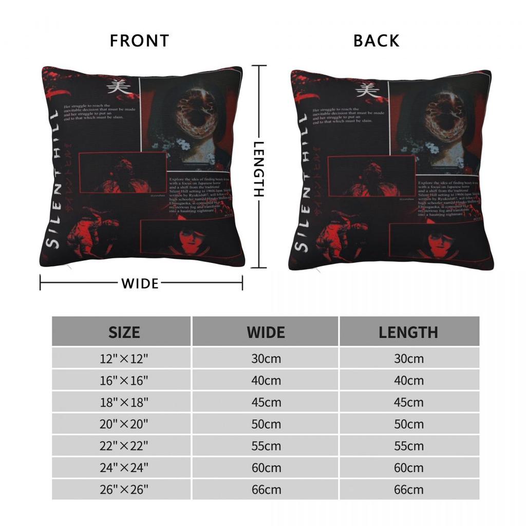 Living Room Decorations Silent Hill F Horror Game Pillowcase Merch Pillow Covers Zippered Multi Size