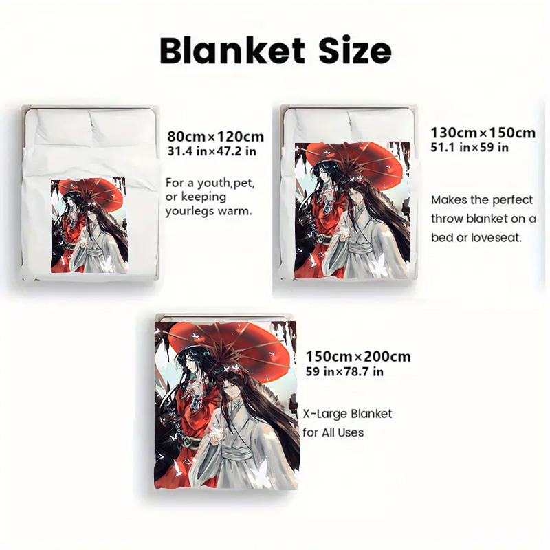 The Grandmaster of Demonic Cultivation 2D Flat Pattern Flannel Blanket High quality All Seasons Warmth and Comfort Perfect for Christmas Gifts.MMT0918