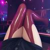 NEW Black Lace Stockings with Suspenders Shiny Oil Integrated Thin Women's Tights Hollow Out Wine Red Club Party Sexy Stocking