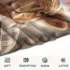 1Pc Adorableanimals Print Flannel Blanket, High quality Comfortable for All Seasons, Home Decor, Warmth and Comfort,Gifts