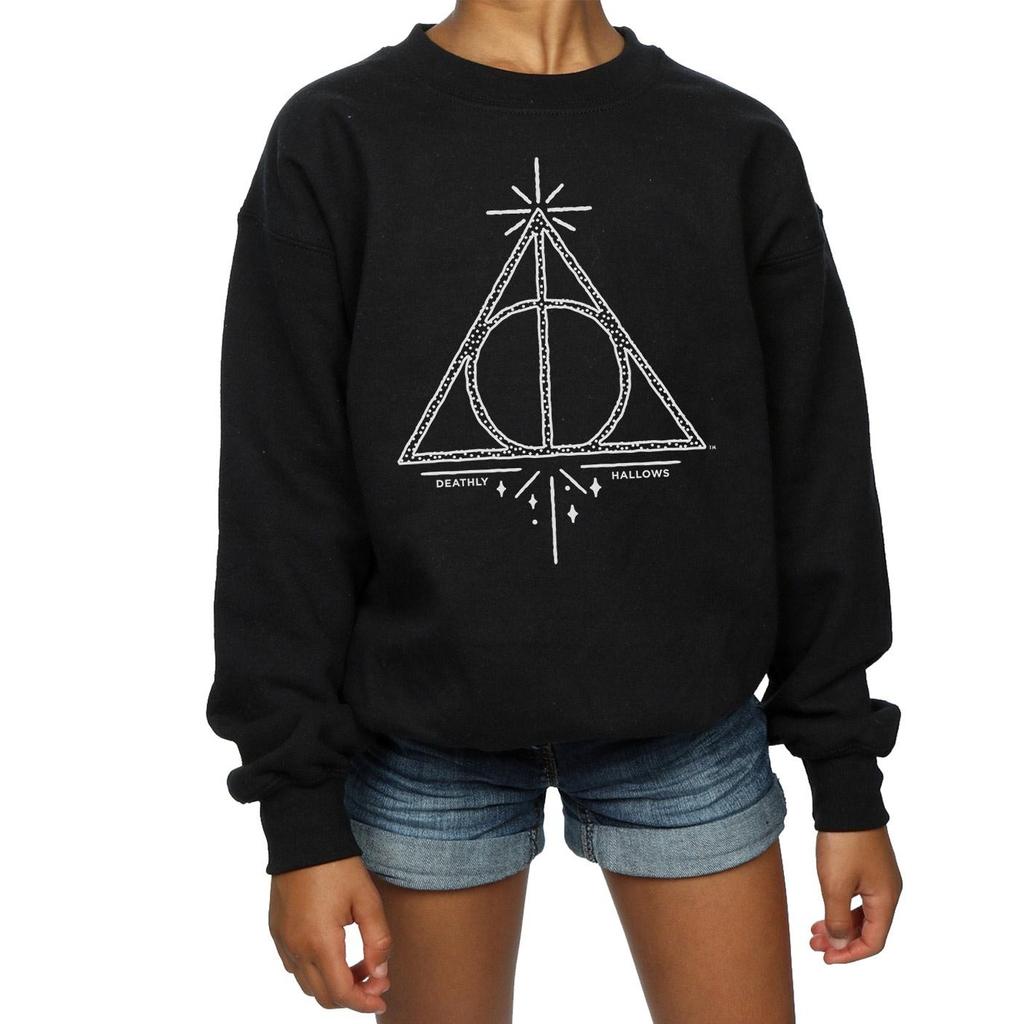 HARRY POTTER Girls Deathly Hallows Symbol Sweatshirt