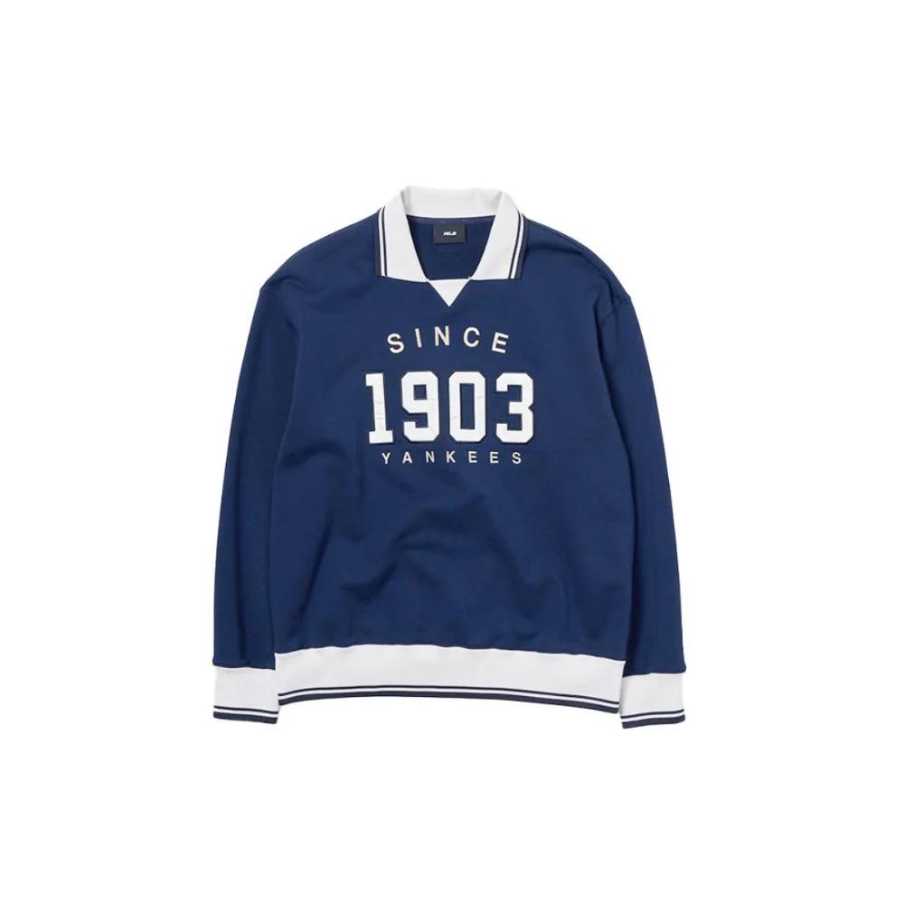 MLB New York Yankees Polo Shirt Unisex Marine Blue 3AMTV0844-50NYS XS