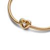 Radiant Heart & Floating Stone Charm Beads SS925 Silver Fantasy Romantic Jewelry For Women's DIY Bracelet