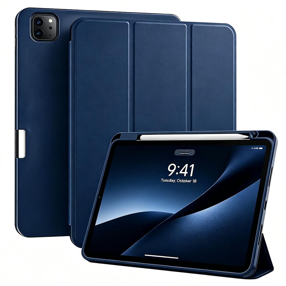 Pencil Case for iPad Air Pro 10.9 11 12.9 13 M2 M3 M4 M5 8th 9th 10th 11th Generation, Magnetic Flip Smart Cover