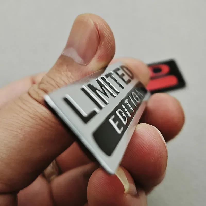 2PCS Logo Aluminum Limited Edition Car Body Badge Sticker Trunk Fender Emblem Decals Accessories For Car Motorcycle Bike Truck
