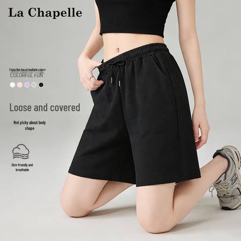 La Chapelle Women s Korean Style High-Waist Cotton Bermuda Shorts 3XL