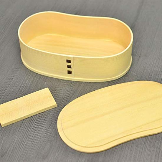 Bento box magewappa blister type 1 tier plain wood 500cc