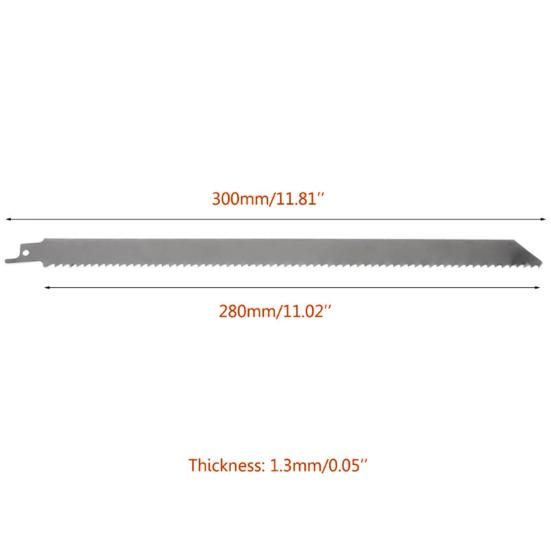 5Pcs Home S1211K 300mm Reciprocating Saw Blade Meat Bone Ice Cube Cutting