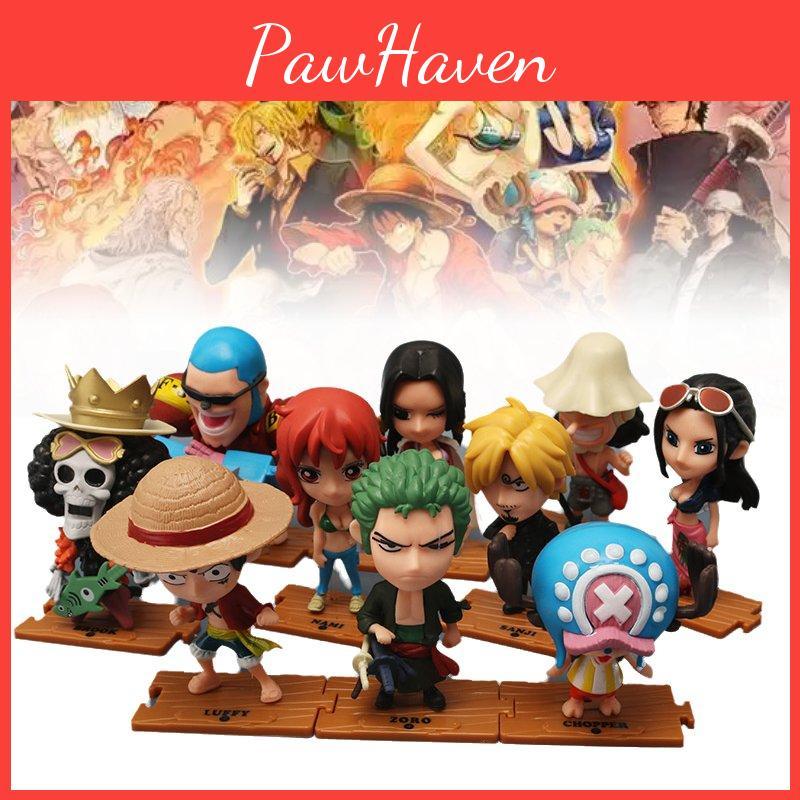 One Piece 10pcs Role Pvc Toy Model Desktop Decoration Children Gift Christmas