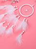 White Dream Catcher Wind Chime Creative Hand-woven Feather Car Pendant Bedroom Garden Outdoor Hanging Ornaments Home Decoration