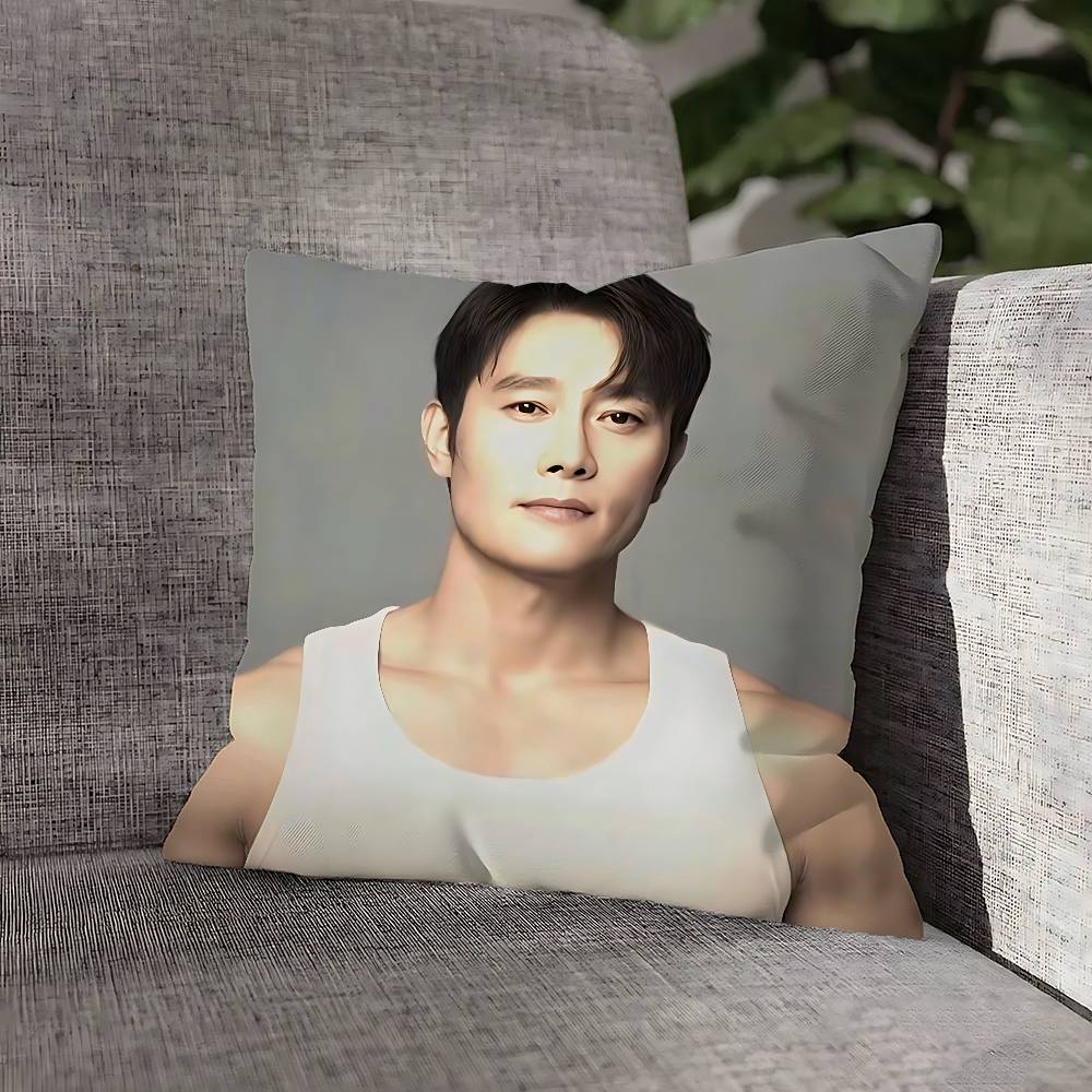 Lee B-Byung H-Hun Pillow Case For Sofa Decor Home Car Office Living Room Printing Cushion Cover Decorations and Protector