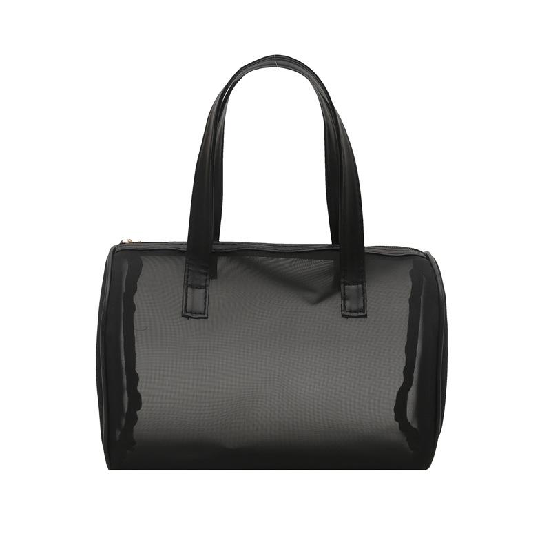 ins wind translucent PVC tote bag large capacity portable shoulder jelly bag cute souvenir gift bag