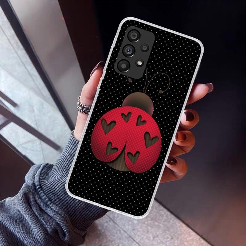 

Insect Seven-Star ladybug Phone Case For Samsung Galaxy A12 A52S A42 A32 A22 A51 A50 Note 20 Ultra 10 S10 Plus A71 A70 A31 A30 A Samsung A20S