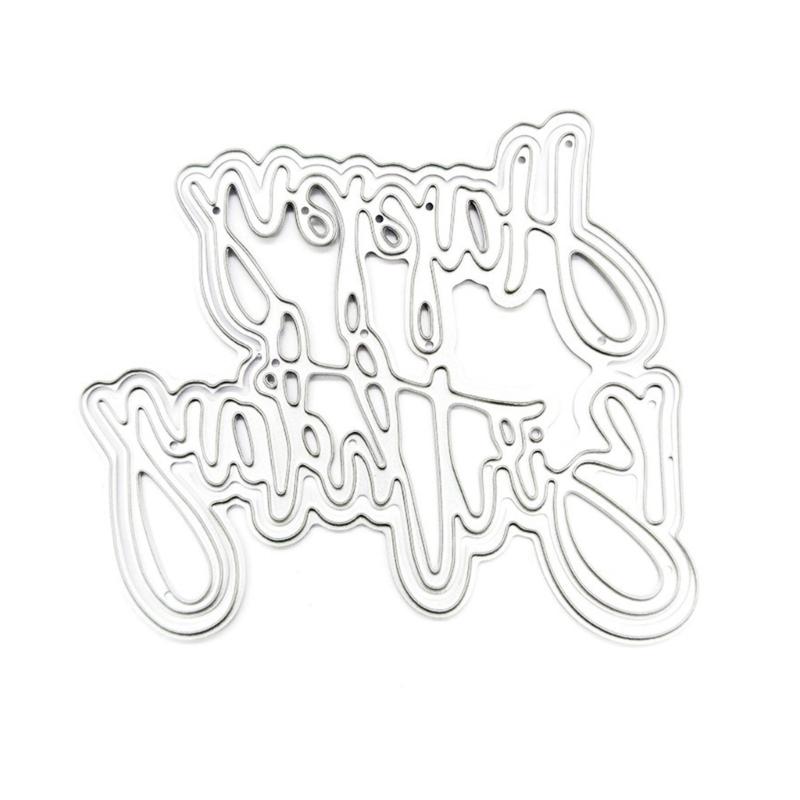 

С Днем Рождения металлический трафарет DIY ремесло углеродистая сталь шаблон для тиснения трафарет для скрапбукинга для карточек высечки плесень 1