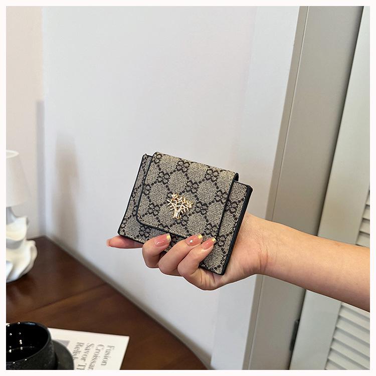 Damen Ultra-dünner Koreanischer Stil Kartenhalter - Leichte Tasche mit Buchstabenprint für Ausweis & Kreditkarten