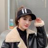 Fashion Handmade Knit Cap Winter Outdoor Women Girl Warm Keeping Cap Empty Top Wool Hat Color Matching Duck Tongue Hat