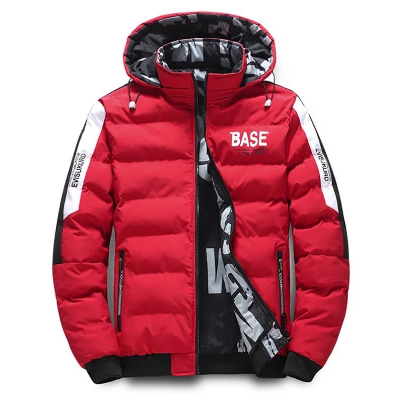 Winter Men's New Double-Sided Jacket Padded Thickened Cold Warm Comfort Down Jacket Hat Removable One Piece Of Two Wear M-5xl