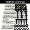 Fit For Kawasaki ZX10R ZX-10R 2006 2007 Motorcycle Complete Fairing Bolts Kit Fairing Clip Body Screw Speed Nut Stainless Steel