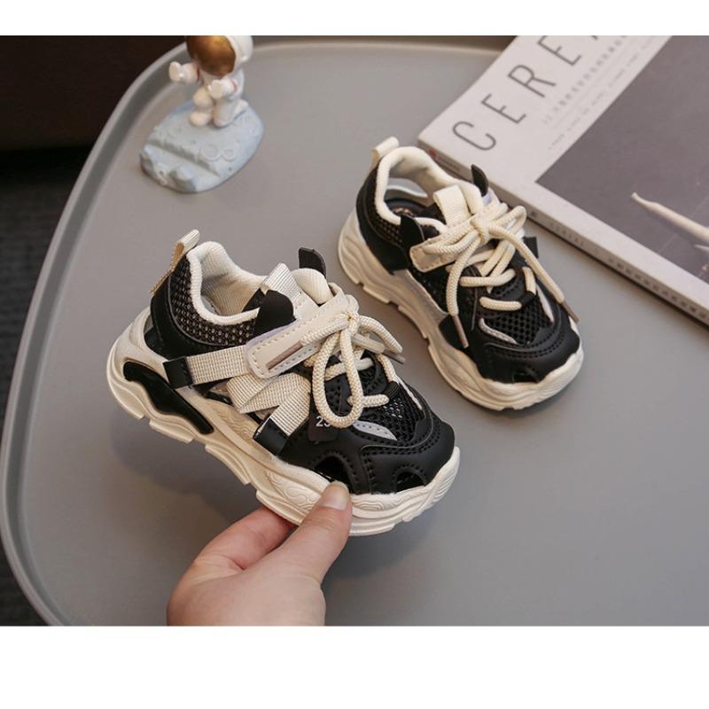 Summer Children's Sports Shoes Casual Boys Sandals Single Net Running Shoes One Pedal Dad Shoes Breathable