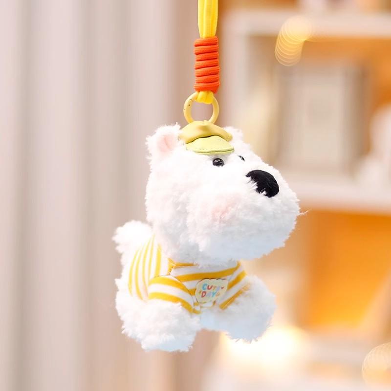 Păpușă Pandantiv Câine West Highland Păpușă Drăguță Jucărie de Pluș Păpușă Scroll Cadou de Ziua de Naștere Sac Cadou Ornamente Agățate