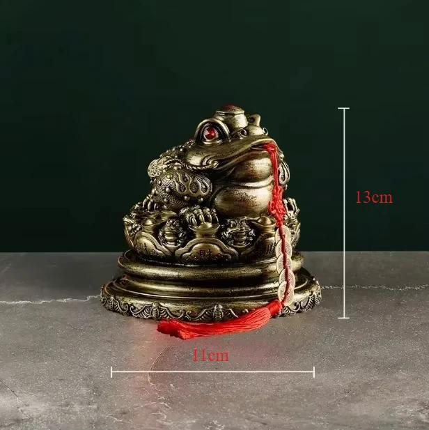 

1 шт., украшение в виде жабы удачи из смолы для гостиной и офиса, новый китайский стиль, сберегательная банка, кассир, декоративные поделки, открытие подарка