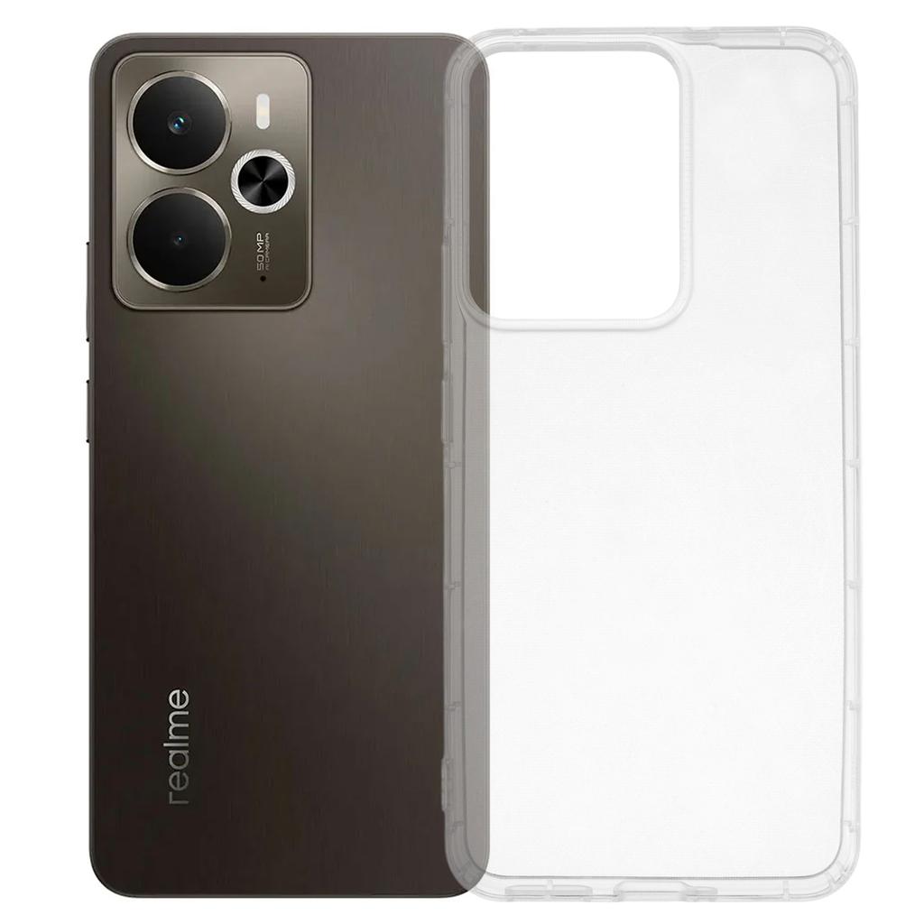 For Realme 14 5G Case Transparent TPU Phone Back Cover Airbag Protection