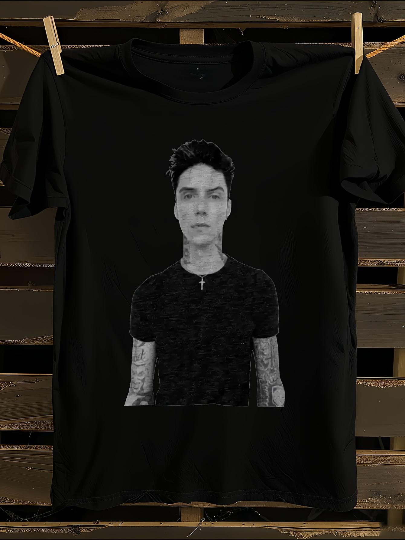 Andy Biersack Signature Black and White Portrait T-shirt S