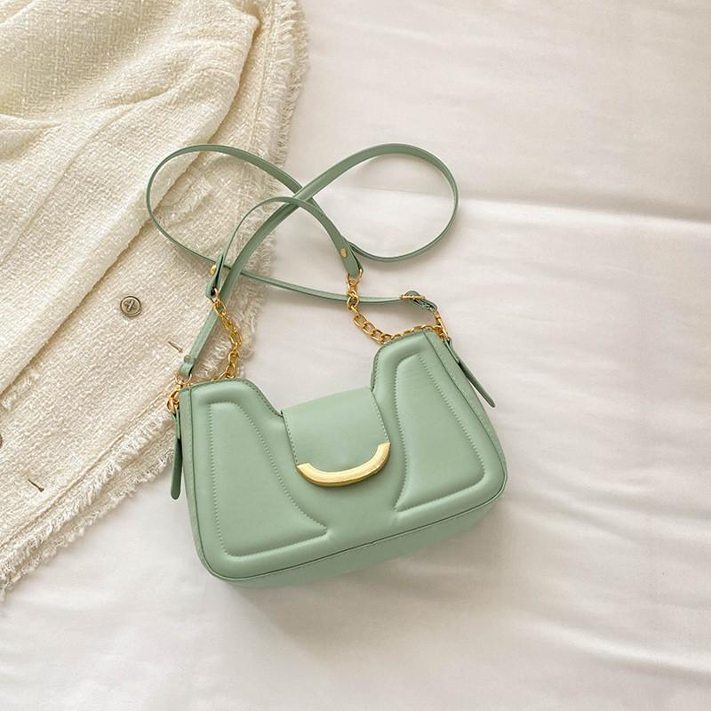 Fashionable Retro Single Shoulder Bag Pu Leather Trendy Crossbody For Women