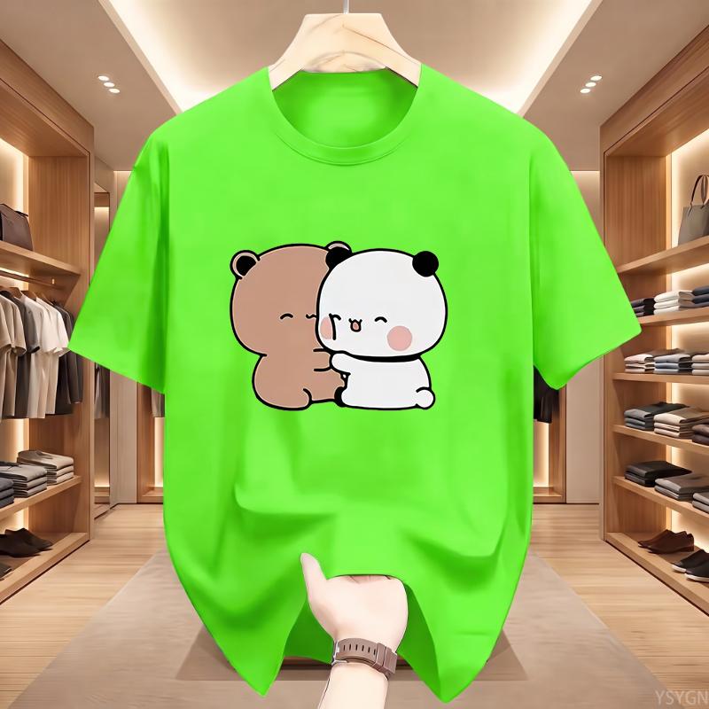 Panda Bear Bubu Dudu Love Hug Graphic T Shirts Harajuku Cartoon Short Sleeve Tshirt Kawaii Fashion Oversized Tshirts Unisex