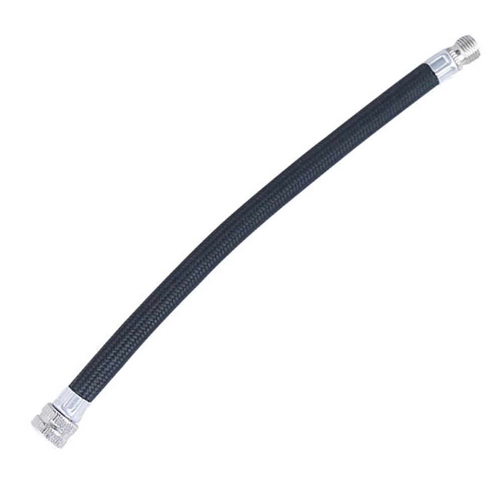 Tubo Flessibile Estensione Pompa per Bicicletta Durevole Pompa Gonfiatore Alta Pressione Accessorio per Pompe Valvola Americana per Valvola Schrader nero