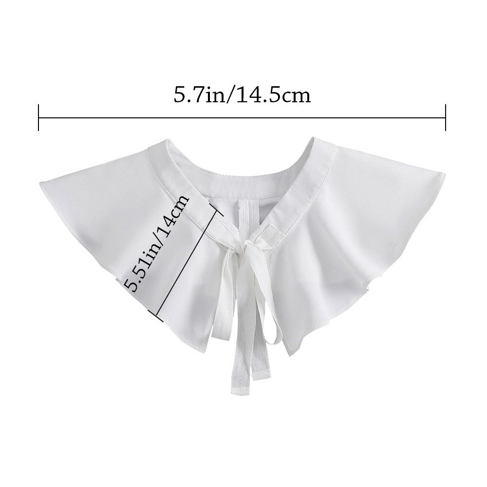 Damen Abnehmbares Chiffon Klassisches Revershemd Falscher Kragen Bekleidungszubehör Bluse Falscher Kragen