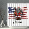 Waterproof Bathroom Shower Curtain Elk Christmas Santa Claus Fairy Snow Night Printed Bath Washable Quick Dry Wrinkle Decoratio