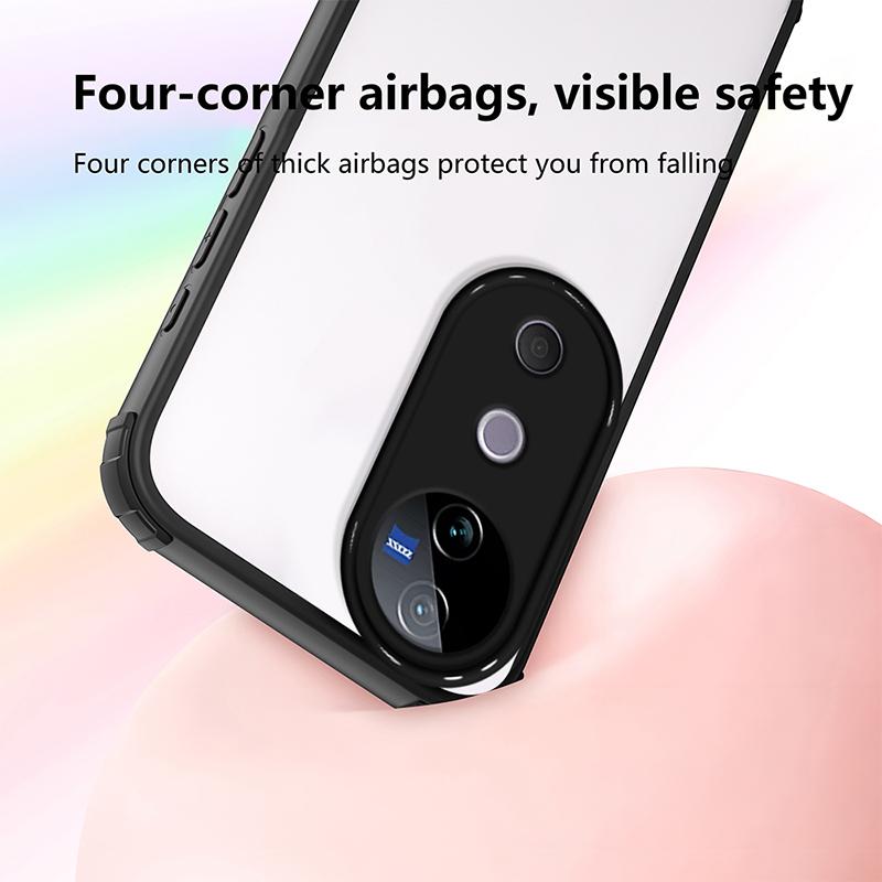 Anti-fall Luxury Transparent Case For VIVO V60 V50 V40 V30 Pro Soft TPU Silicone Back Cover V60 Lite Clear Case For Vivo V40 Pro