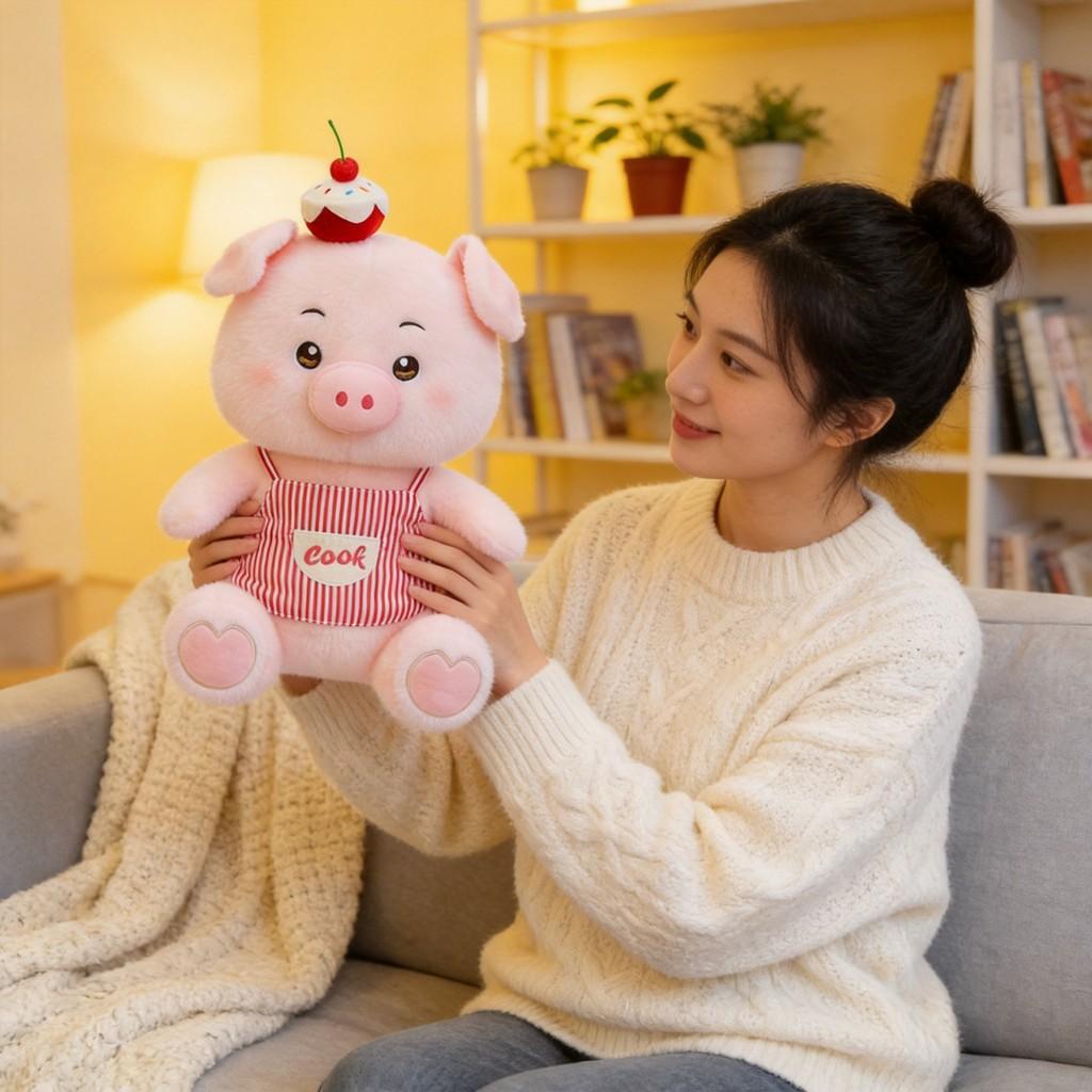 Cute Pig Plush Toy For Couples And Weddings With Pp Cotton Filling