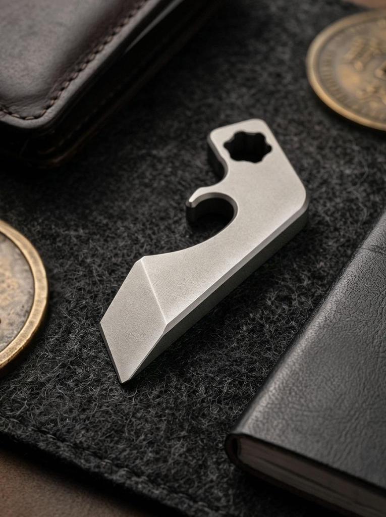 Titanium Alloy Multi-tool Pry Bar & Bottle Opener EDC Pendant TGC11