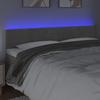 VidaXL Tête de Lit à LED Meuble de Chambre à Coucher Accessoire de Lit Double Tête de Cadre de Lit Intérieur Gris Clair 3121812