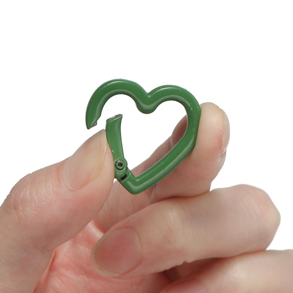 5pcs Metal Heart Spring Clasp Openable Love Shape Carabiner Keychain Clips Hook Dog Chain DIY Jewelry Buckles Connector