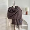 Retro plaid Japanese and Korean atmosphere plaid scarf women's plaid series contrasting color warm shawl student scarf