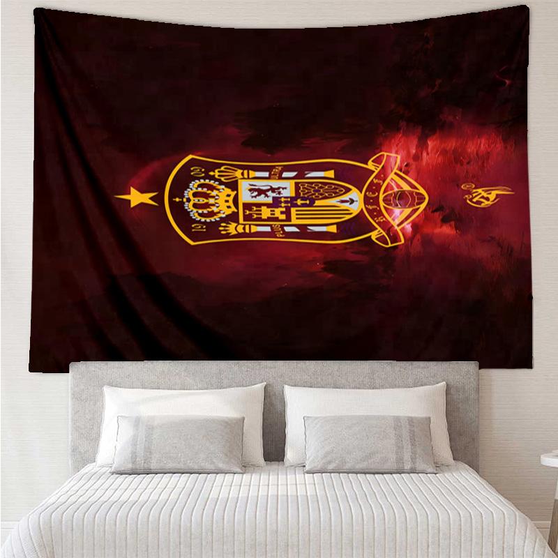1PC Spain's Royal Emblem Printed Tapestry Room Decoration Wall Hanging for Living Room Bedroom, Dormitory, Birthday and Christmas Gifts