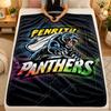 Flannel BlanketPenrith Panthers Warm Soft Throw Blanket for Indoor Sofa Bed Living Room Use